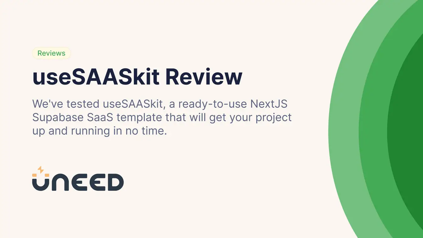 useSAASkit Review - Next.js Supabase SaaS Template