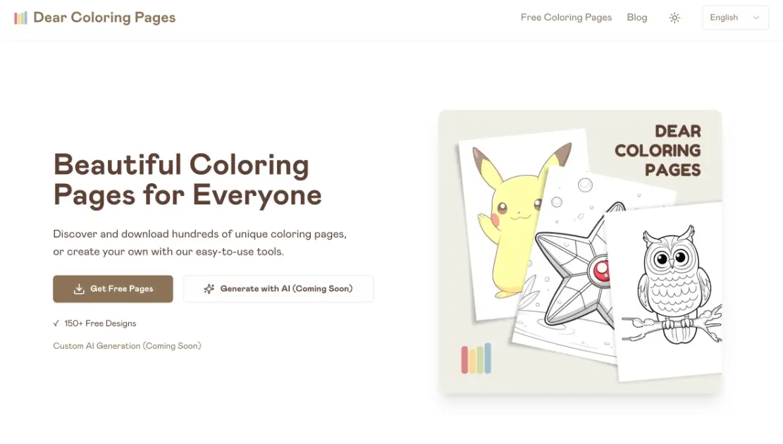 Dear Coloring Pages product image