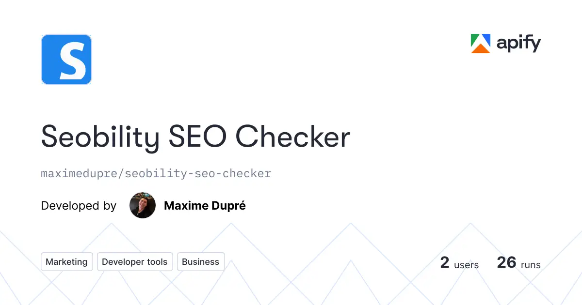 Seobility SEO Checker product image