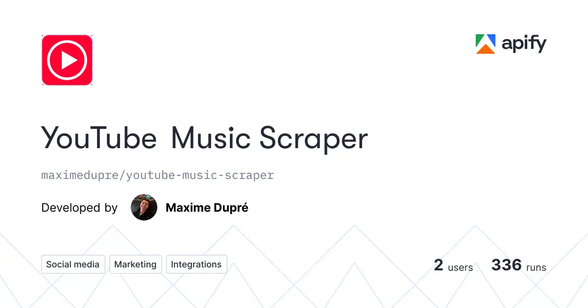 YouTube Music Scraper product image