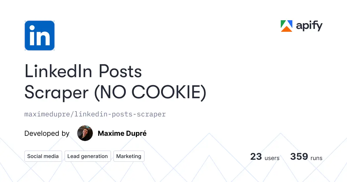 LinkedIn Posts Scraper product image