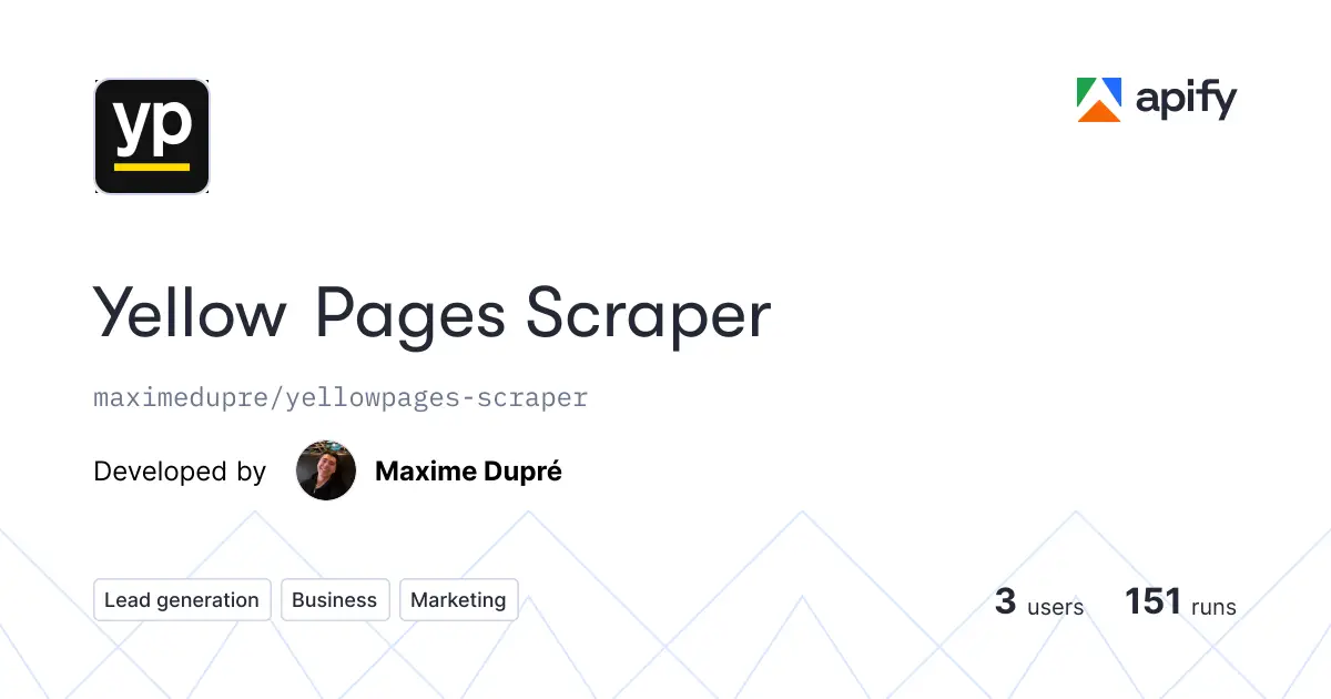 Yellow Pages Scraper product image
