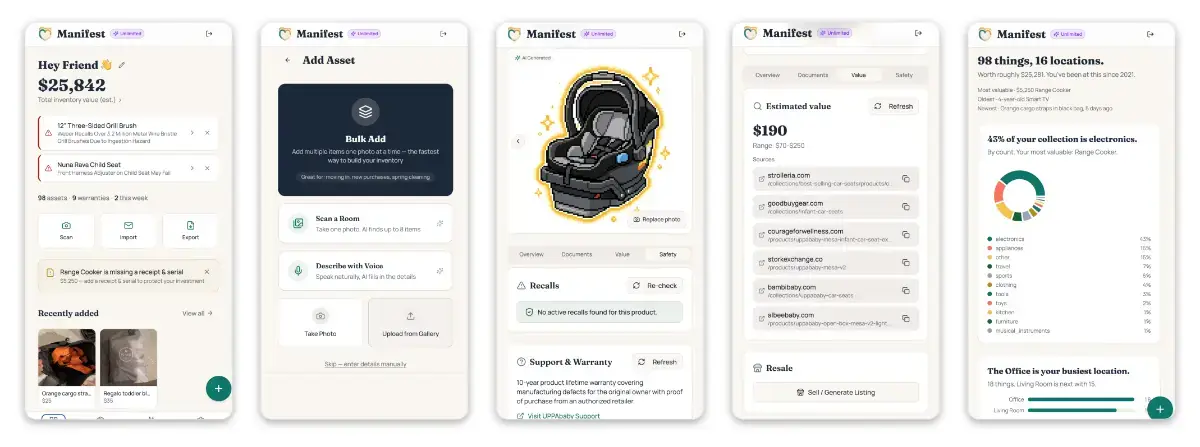 Manifest: Home Inventory App image number 01